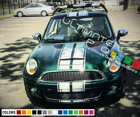 Stripe Kit Sticker Decal for Mini Cooper S JCW Bonnet Roof Boot Racing Scoop F55