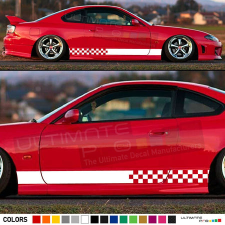 Stripes Decal kit for Nissan Silvia CARBON mirror lip tune cover drift s14 s13