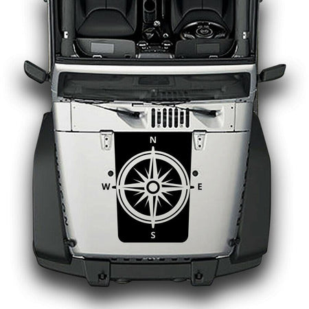 Vinyl Hood Decal sticker for Jeep Wrangle sport Trim Headlight skirt compass 4x4