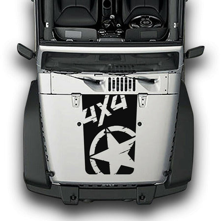 Vinyl Hood Decal sticker for Jeep Wrangle sport Trim Headlight skirt tune 4x4