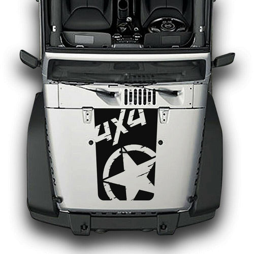 Vinyl Hood Decal sticker for Jeep Wrangle sport Trim Headlight skirt tune 4x4