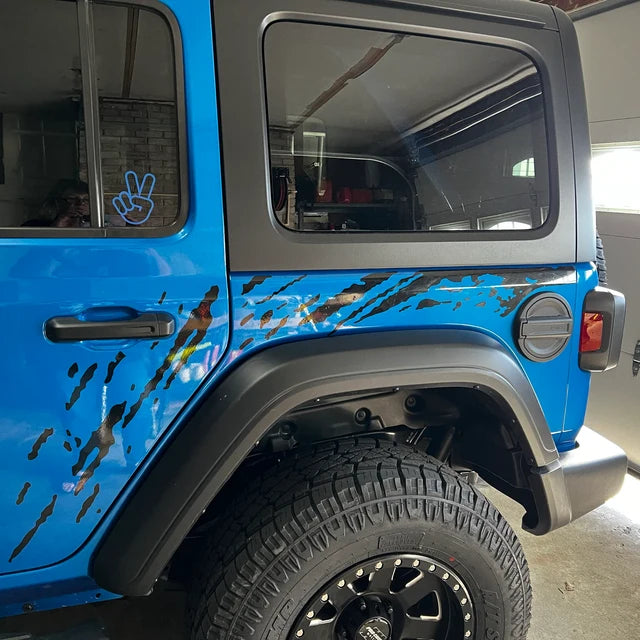 Mud Splash Wrap for Jeep Wrangler JL 2018 2019 2020 2021 2022 2023 2024 Sticker Skirt trunk Vent Splash