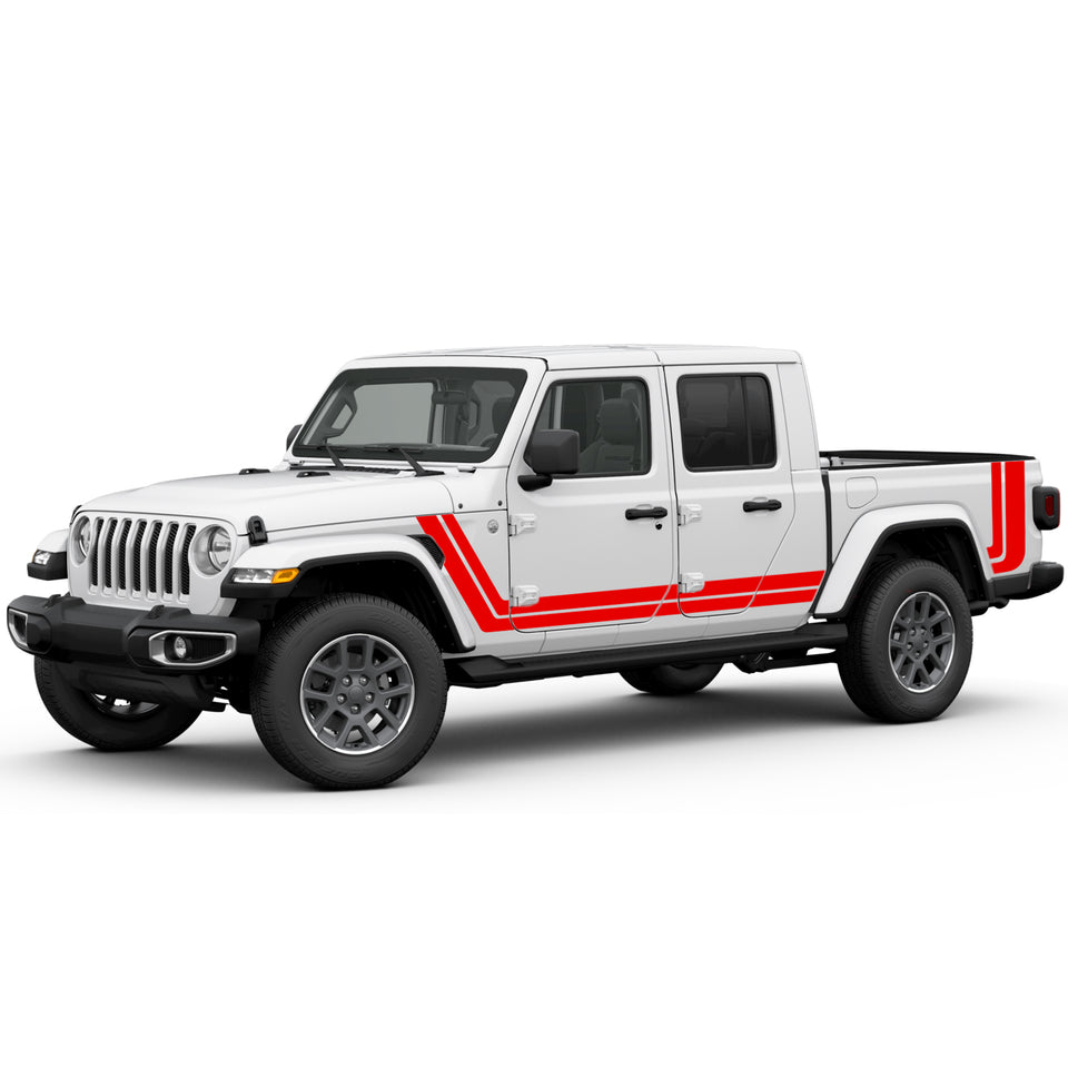 Retro Doors Decals Vinyl Sticker Graphics For Jeep Gladiator JT 2019 2020 2021 2022 2023 2024