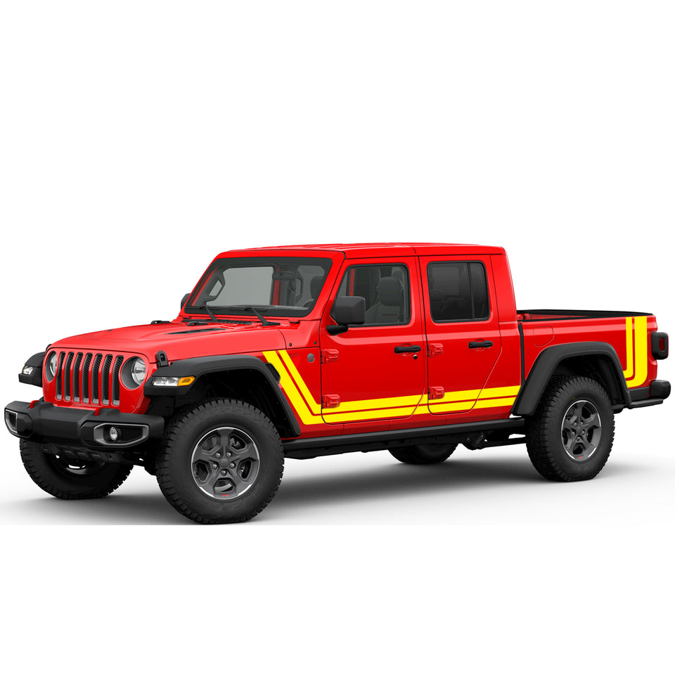 Retro Doors Decals Vinyl Sticker Graphics For Jeep Gladiator JT 2019 2020 2021 2022 2023 2024