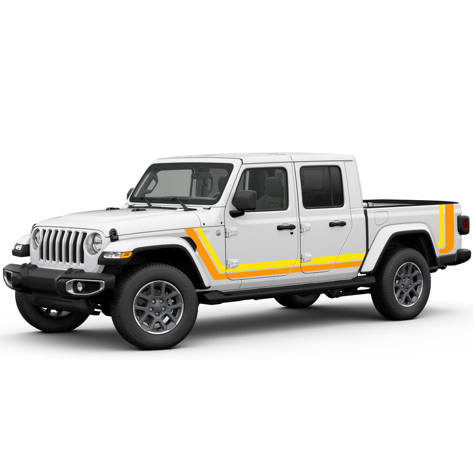 Retro Doors Decals Vinyl Sticker Graphics For Jeep Gladiator JT 2019 2020 2021 2022 2023 2024