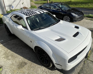 Roof USA Design distorted flag lee Stripe For Dodge Challenger RT SRT general