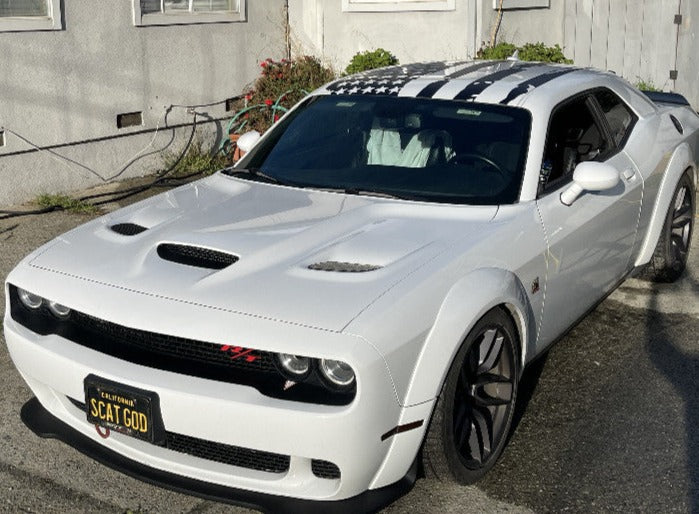 Roof USA Design distorted flag lee Stripe For Dodge Challenger RT SRT general