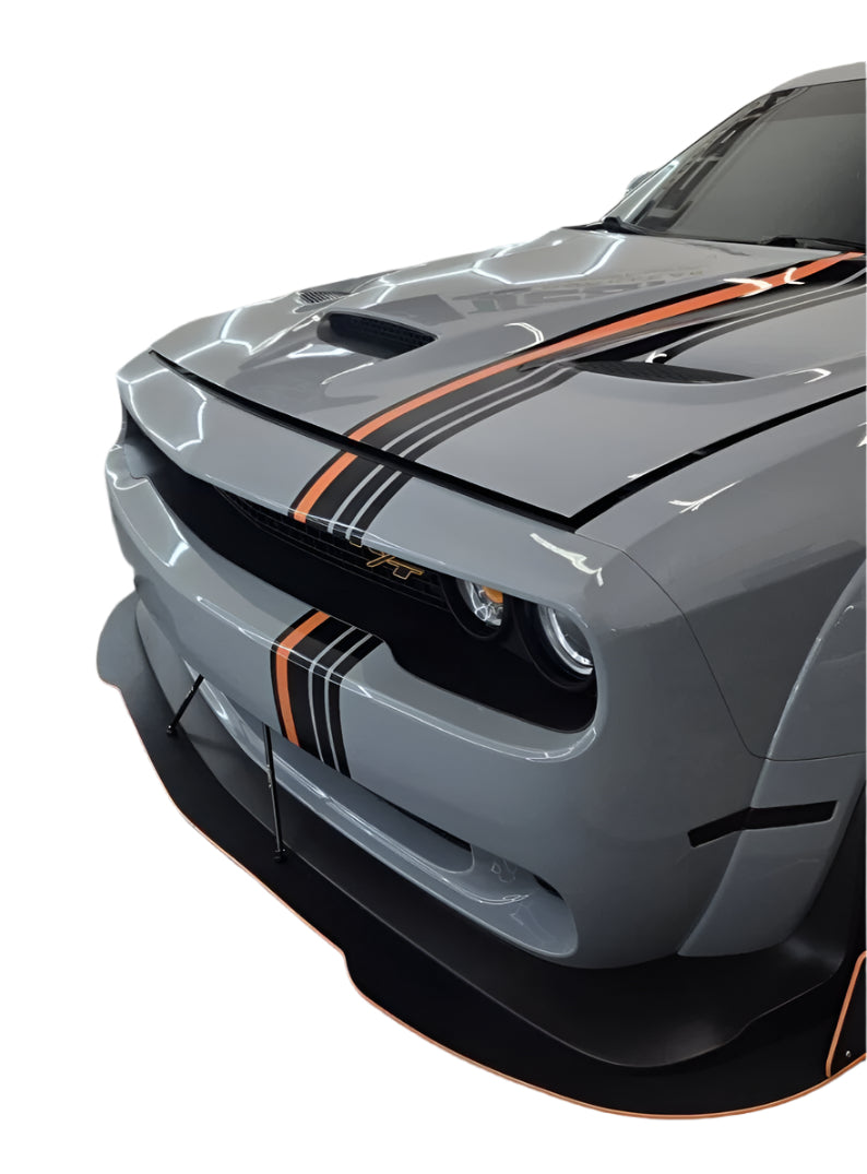 Stripe Decal For Dodge challenger R/T Hemi orange decals Design Sticker