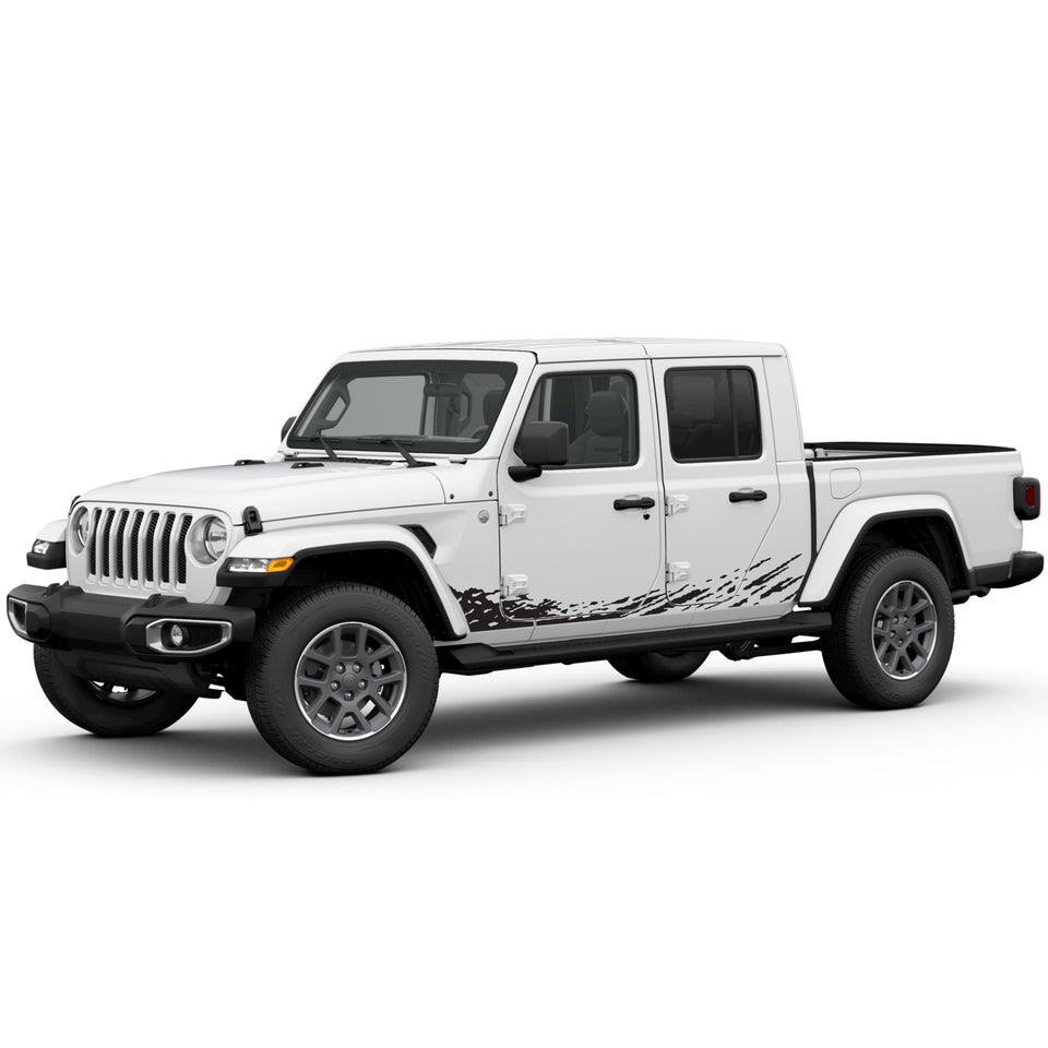 Mud Splash stripe doors stickers rack for Jeep Gladiator JT 2019 2020 2021 2022 2023 2024 2025