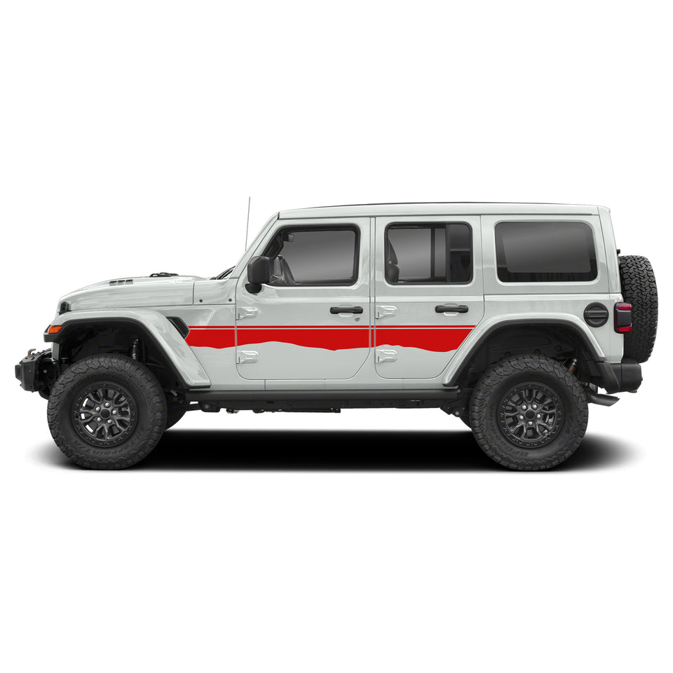 Scratch covering 2x Door Decal Vinyl Stripes for Jeep Wrangler Pattern Sticker scratch remover covering