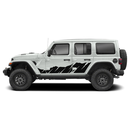 Wavy 'Offroad Frequencies' Stripes for Jeep Wrangler Lip Skirt Wing trunk off road 4x4 Sticker Decal Vinyl