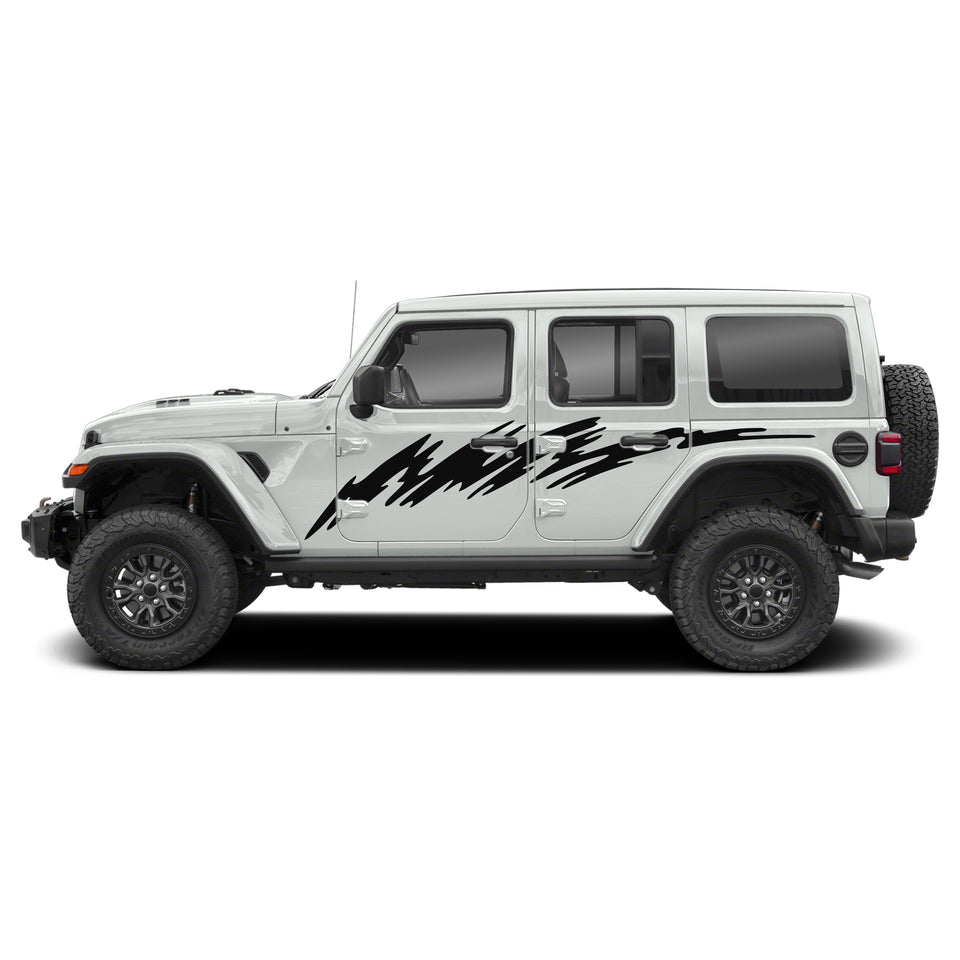 Wave Stripe For Jeep Wrangler Light 2007 2019 2023 2024 Rubicon US Surfers surf