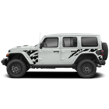 Shred Sticker side Doors Decal Vinyl US Flag Stripe for Jeep Wrangler JL 2016 -2024 JK 2007 - 2015