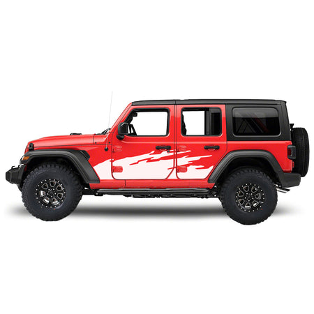 splash color Side Stripe Sticker Decal For Jeep Wrangler Mirror scoop Light 2007 2020 Vent