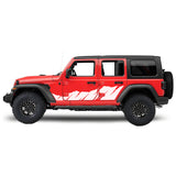 Wavy 'Offroad Frequencies' Stripes for Jeep Wrangler Lip Skirt Wing trunk off road 4x4 Sticker Decal Vinyl