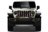 Grill decals for Jeep Wrangler 2017 2018 2019 2020 2021 2022 2023 2024 mask wrap sticker