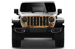 Grill decals for Jeep Wrangler 2017 2018 2019 2020 2021 2022 2023 2024 mask wrap sticker