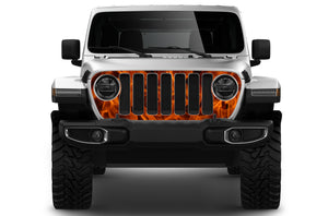 Grill decals for Jeep Wrangler 2017 2018 2019 2020 2021 2022 2023 2024 mask wrap sticker