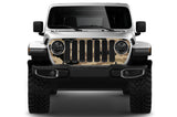 Grill decals for Jeep Wrangler 2017 2018 2019 2020 2021 2022 2023 2024 mask wrap sticker