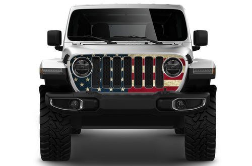 Grill decals for Jeep Wrangler 2017 2018 2019 2020 2021 2022 2023 2024 mask wrap sticker