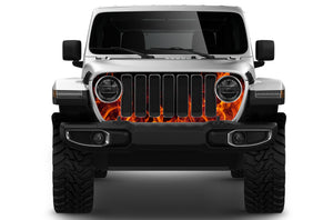 Grill decals for Jeep Wrangler 2017 2018 2019 2020 2021 2022 2023 2024 mask wrap sticker