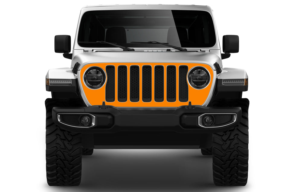 Grill decals for Jeep Wrangler 2017 2018 2019 2020 2021 2022 2023 2024 mask wrap sticker