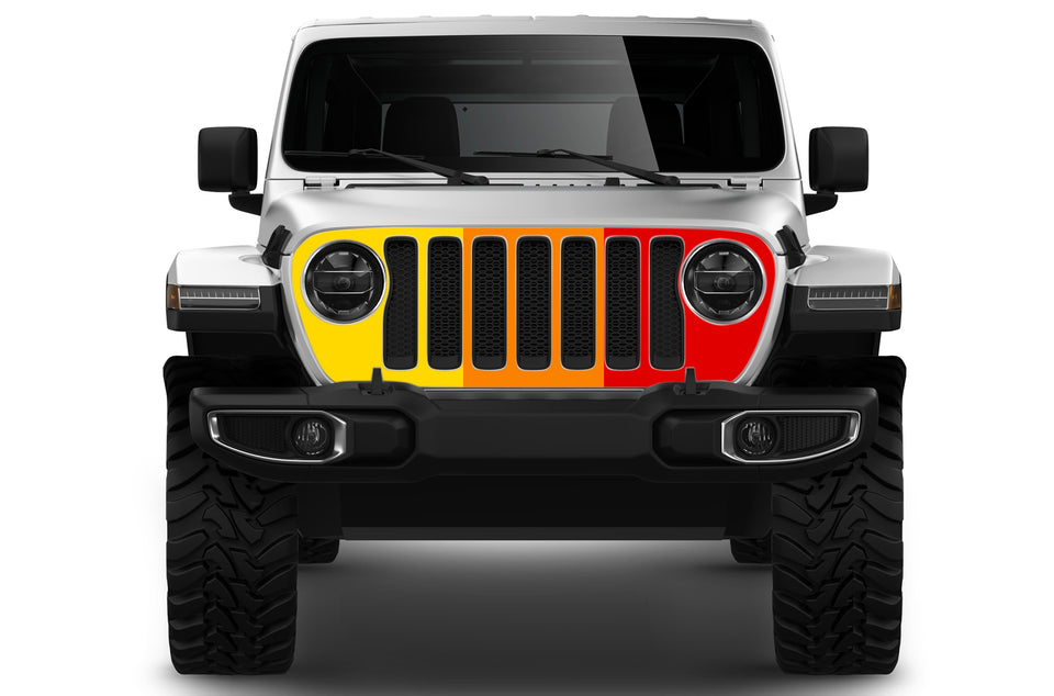 Grill decals for Jeep Wrangler 2017 2018 2019 2020 2021 2022 2023 2024 mask wrap sticker