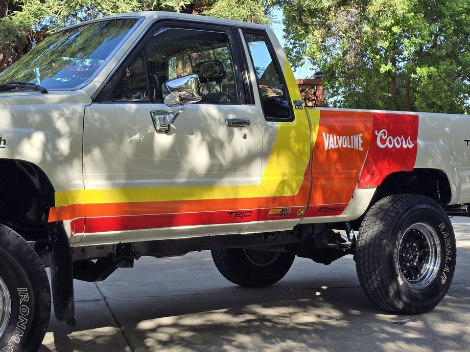 Decals Compatible with Toyota TRD pickup mk3 1991 1995 2005 truck Retro graphics Ivan Ironman Stewart livery