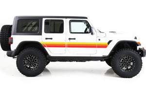 Retro stripes vintage look For Jeep Wrangler  JL JK Sticker Graphics