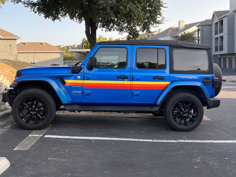 Retro stripes vintage look For Jeep Wrangler  JL JK Sticker Graphics