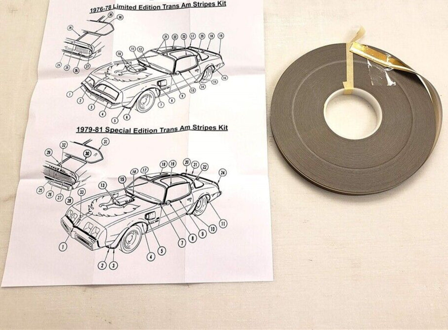 Full kit of Hood Stripes Sticker Decal for Pontiac Firebird Trans Am 1978 T/A - 66 including hood Limited