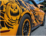 Halloween Pumpkin for Ford Mustang 2014 -2023 Halloween costume  Graphics decals stickers design look