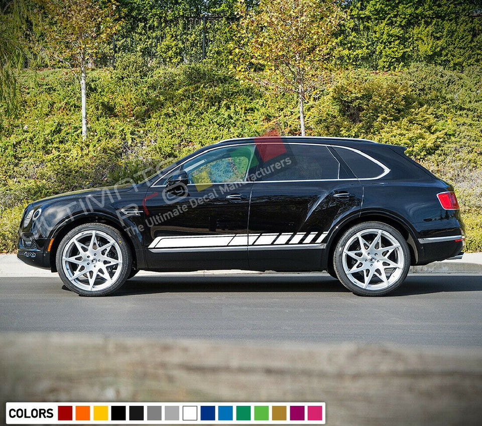2 lip Stripes decal kit For Bentley Bentayga 2017 2018 SPOILER 2019 2020 mirror