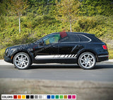 2 lip Stripes decal kit For Bentley Bentayga 2017 2018 SPOILER 2019 2020 mirror