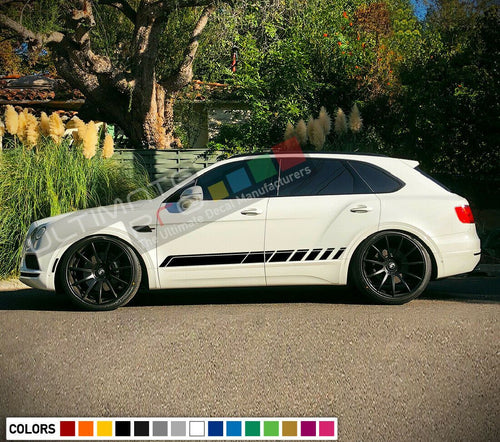 2 lip Stripes decal kit For Bentley Bentayga 2017 2018 SPOILER 2019 2020 mirror