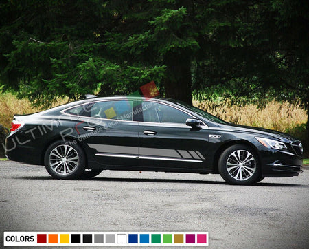 2 Side Sticker Decal stripes for Buick Lacrosse racing sport 2015 2016 2018 2020 2021 2022 2023