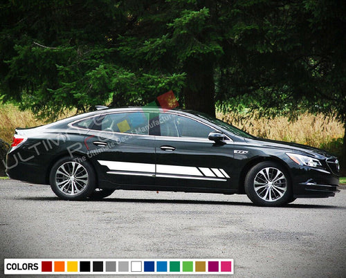 2 Side Sticker Decal stripes for Buick Lacrosse racing sport 2015 2016 2018 2020 2021 2022 2023