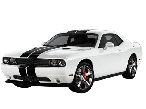 Dual stripes tween rally racing Decal Sticker Stripe lip Kit for Dodge Challenger RT Tail Light Scoop Splitter