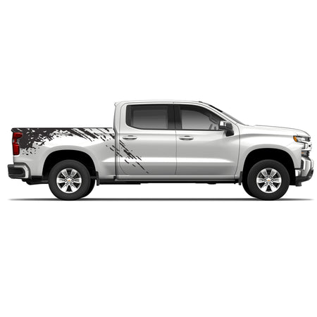 Decal Graphic Sticker bed Mud Splash for Chevrolet Silverado crew cab 2019 2022 Present