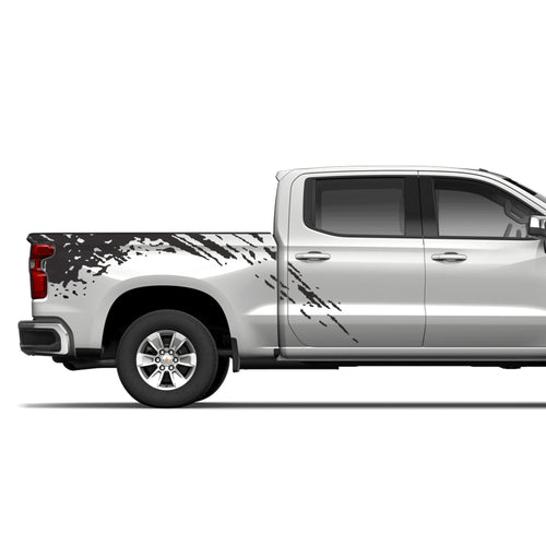 Decal Graphic Sticker bed Mud Splash for Chevrolet Silverado crew cab 2019 2022 Present