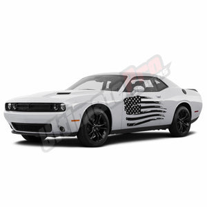 side USA Flag graphic kit For DODGE Challenger SRT Hellcat RT SRT USA LX 2009 - 2020