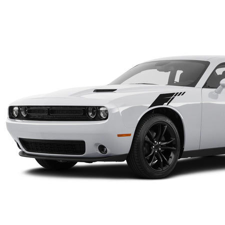 Front Fender twin stripes Sticker Decal kit for Dodge CHALLENGER V6 RS 3.6L 6.2l V8