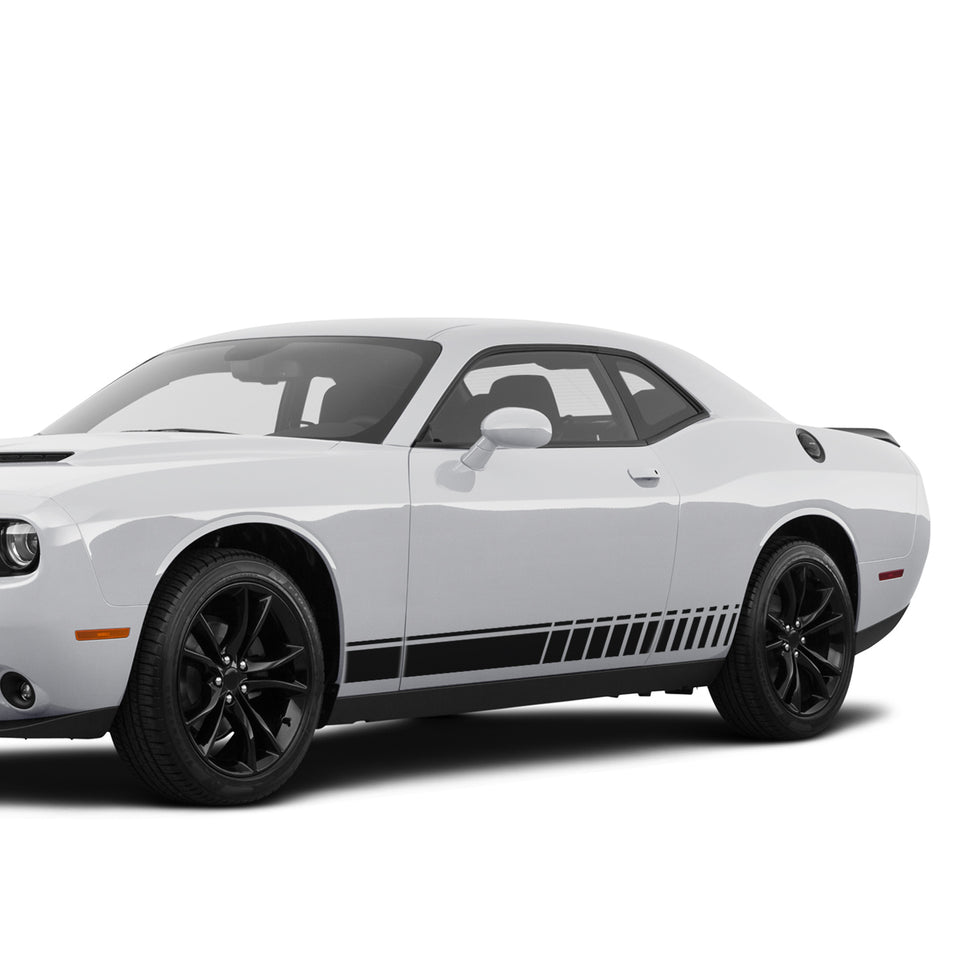 Rocker panel Sticker Decal Side Door Stripe Kit for Dodge Challenger RT Sport Grille 2010 2011 2022 2023