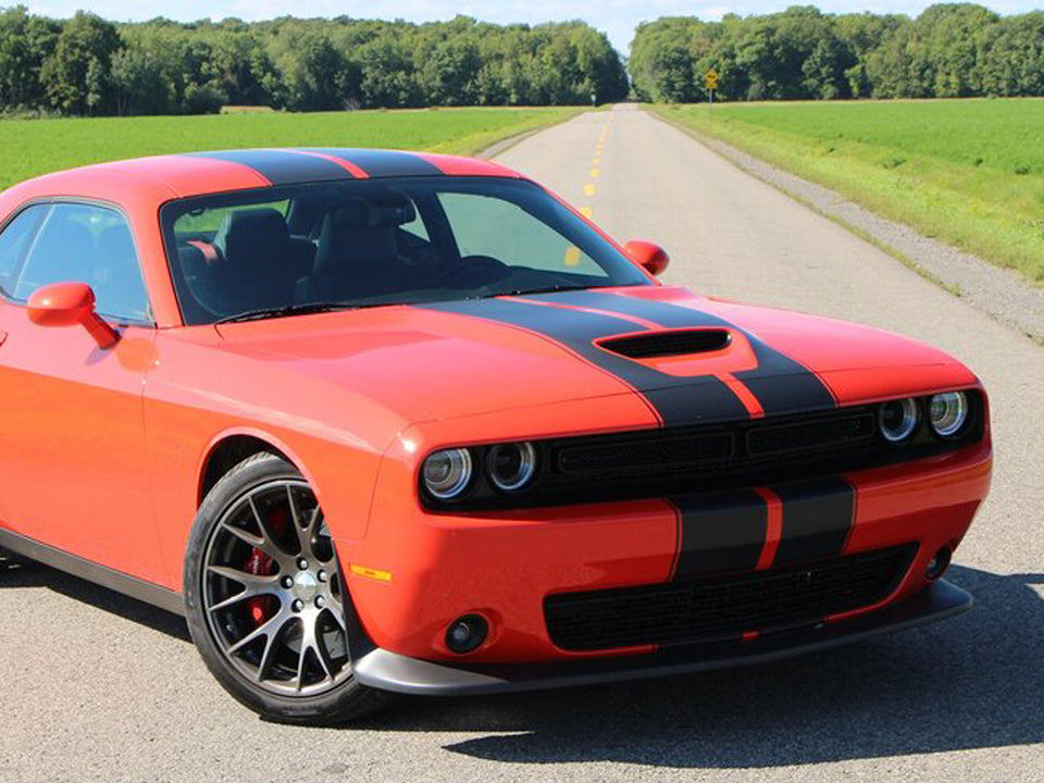 Dual Racing Rally Stripe for Dodge Challenger SRT Hellcat stack pack SXT GT  widebody 2014 2015 2018 2019 2020 2021 2022 2023 RT