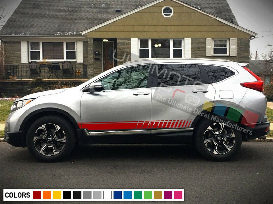 2x Decal sticker Stripe For Honda CRV 2016 2017 2018 SUV Seat Rims Cover wheels