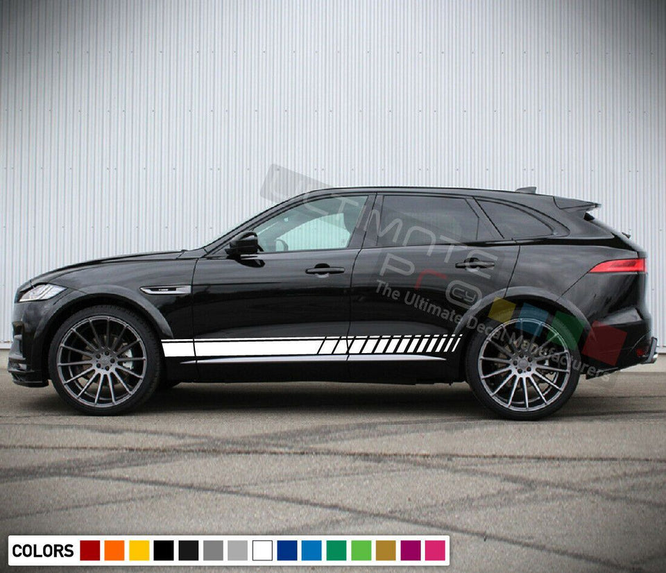 2x Decal sticker Stripe kit For Jaguar F Pace 4x4 spring sunroof 2016 2017 2018