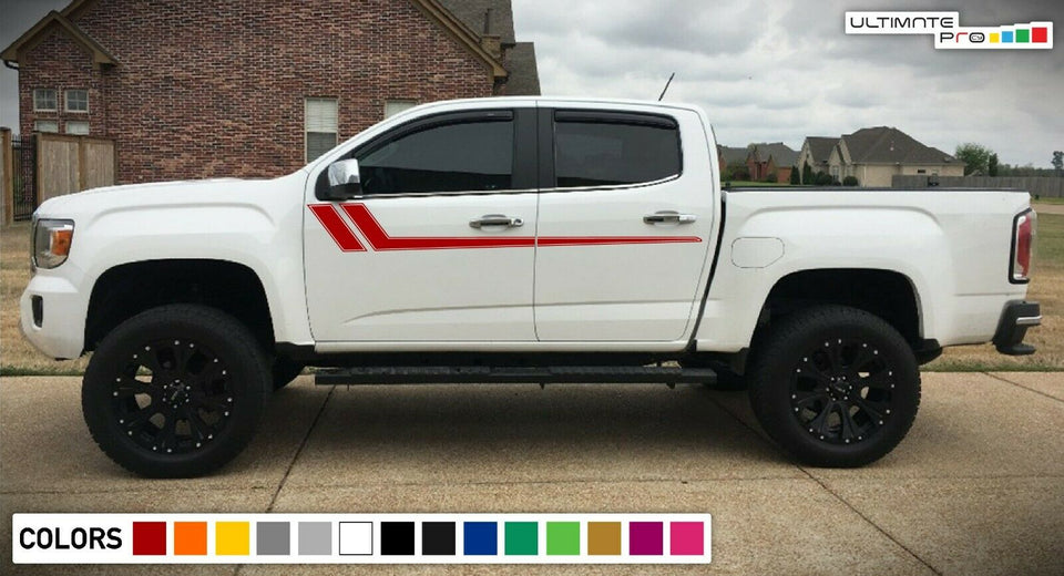 2x Decal Vinyl Sticker For GMC Canyon New Gen Fender 2014 - 2019 4x4 rims Hockey1