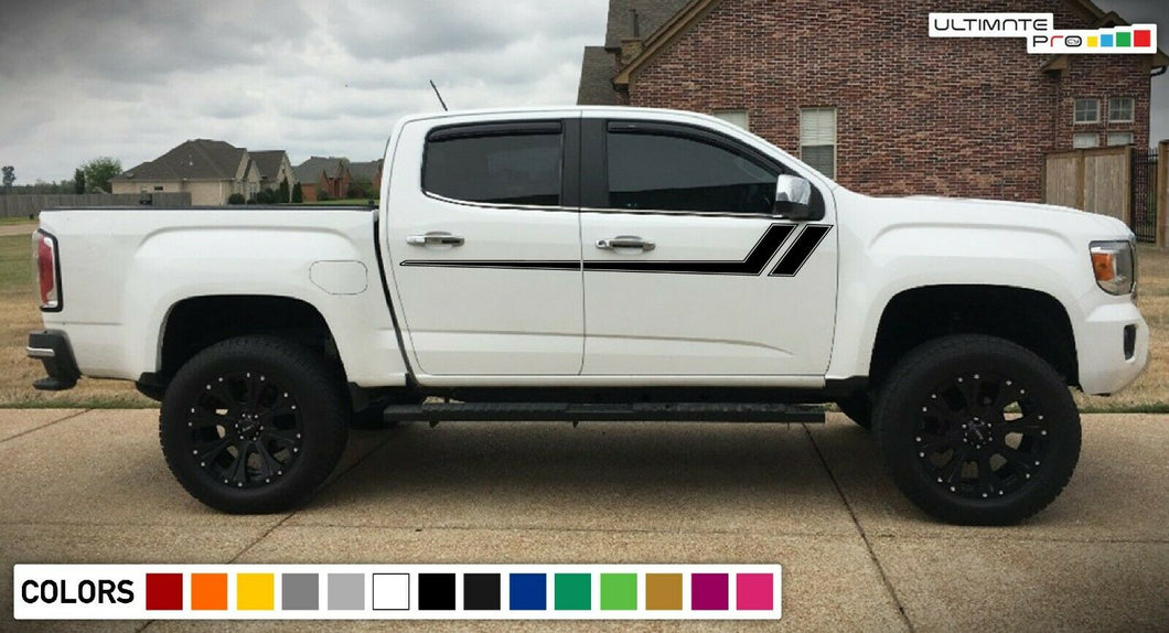 2x Decal Vinyl Sticker For GMC Canyon New Gen Fender 2014 - 2019 4x4 rims Hockey1