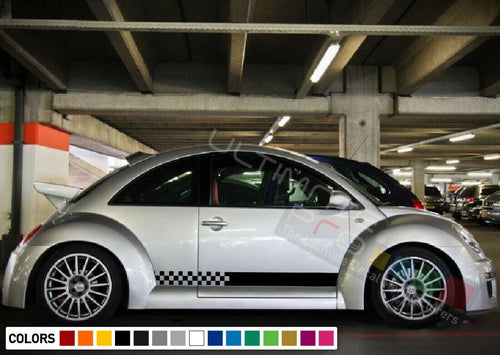 2x Doors Stickers Decals for Volkswagen VW Beetle New Stripes body part model