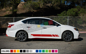 2x Doors Stickers Decals kit for Nissan Sentra Stripe door mirror step body wing